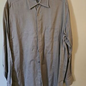 Turnbull & Asser Light Gray Casual Button Down Shirt